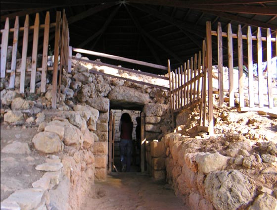 Mycenaean royal burial chamber entrance;  Poros - Kefalonia, Greece